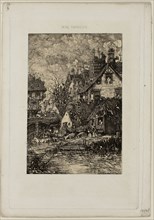 Entering a Village, from Revue Fantaisiste, 1861, Rodolphe Bresdin, French, 1825-1885, France,