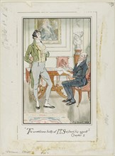 ‘The unwelcome hints of Mr. Shepherd, his Agent,’ Chapter I frontispiece for Jane Austen’s