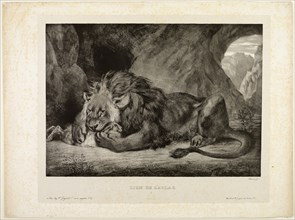 Lion of the Atlas Mountains, 1829, Eugène Delacroix (French, 1798-1863), printed by E. Ardit