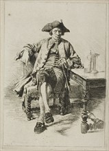 The Grand Smoker, 1843, Jean Louis Ernest Meissonier, French, 1815-1891, France, Etching and