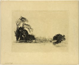 Banks of the Thames Near London, 1869, Maxime Lalanne, French, 1827-1886, France, Drypoint on cream