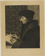 Erasmus, 1863, Félix Bracquemond (French, 1833-1914), after Hans Holbein the younger (German,