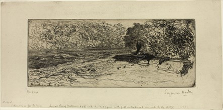 A Likely Place for a Salmon, c. 1869, Francis Seymour Haden, English, 1818-1910, England, Etching