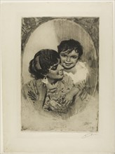 Maternal Delight III, 1883, Anders Zorn, Swedish, 1860-1920, Sweden, Etching on ivory laid paper,