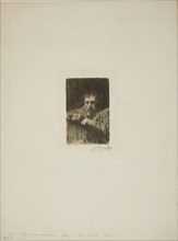 A Painter-Etcher (Self-Portrait), 1889, Anders Zorn, Swedish, 1860-1920, Sweden, Etching on ivory