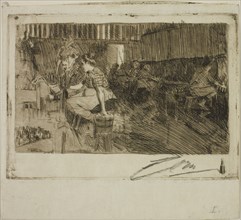 The Little Brewery, 1890, Anders Zorn, Swedish, 1860-1920, Sweden, Etching on cream wove paper, 78