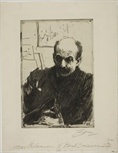 Max Liebermann, 1891, Anders Zorn, Swedish, 1860-1920, Sweden, Etching on ivory laid paper, 228 x