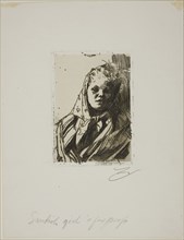 Dalecarlian Peasant Woman, 1891, Anders Zorn, Swedish, 1860-1920, Sweden, Etching on white wove