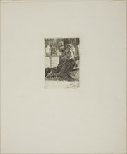 Young Norwegian at the Piano, 1891, Anders Zorn, Swedish, 1860-1920, Sweden, Etching on ivory laid