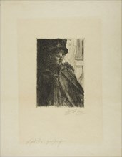 Olga Bratt, 1892, Anders Zorn, Swedish, 1860-1920, Sweden, Etching on ivory wove paper, 198 x 139