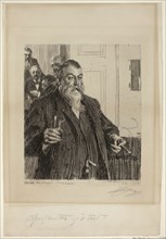 A Toast II, 1893, Anders Zorn, Swedish, 1860-1920, Sweden, Etching on ivory laid paper, 299 x 259