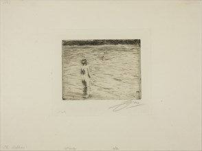 Mother Bathing, 1894, Anders Zorn, Swedish, 1860-1920, Sweden, Etching on ivory laid paper, 120 x