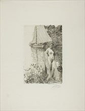My Model and my Boat, 1894, Anders Zorn, Swedish, 1860-1920, Sweden, Etching on ivory laid paper,
