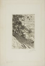 La Grande Baigneuse, The Great Bather, 1895, Anders Zorn, Swedish, 1860-1920, Sweden, Etching on