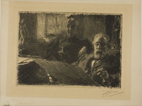 Mr. and Mrs. Fürstenberg, 1895, Anders Zorn, Swedish, 1860-1920, Sweden, Etching on tan wove paper,