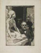 Pontus Fürstenberg and his Wife (standing near Hasselberg’s Frog), 1895, Anders Zorn, Swedish,