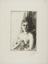 Nude Study III, 1896, Anders Zorn, Swedish, 1860-1920, Sweden, Etching on ivory laid paper, 230 x