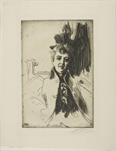 Mrs. Potter Palmer, 1896, Anders Zorn, Swedish, 1860-1920, Sweden, Etching on ivory laid paper, 238