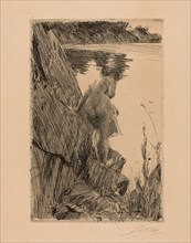 Bather (Evening) III, 1896, Anders Zorn, Swedish, 1860-1920, Sweden, Etching on tan wove paper, 233