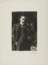 E. R. Bacon, 1897, Anders Zorn, Swedish, 1860-1920, Sweden, Etching on ivory laid paper, 230 x 149