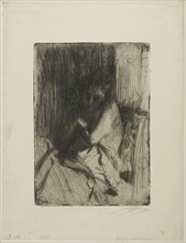 Surprised, 1898, Anders Zorn, Swedish, 1860-1920, Sweden, Etching on ivory laid paper, 247 x 178 mm
