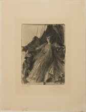 Maud Cassel (Mrs. Ashley), 1898, Anders Zorn, Swedish, 1860-1920, Sweden, Etching on tan wove