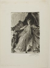Maud Cassel (Mrs. Ashley), 1898, Anders Zorn, Swedish, 1860-1920, Sweden, Etching on ivory laid