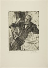 Grover Cleveland II, 1899, Anders Zorn, Swedish, 1860-1920, Sweden, Etching on ivory laid paper,