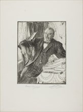 Grover Cleveland II, 1899, Anders Zorn, Swedish, 1860-1920, Sweden, Etching on white wove paper,