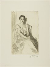 Mrs. Cleveland II, 1899, Anders Zorn, Swedish, 1860-1920, Sweden, Etching on ivory laid paper, 241