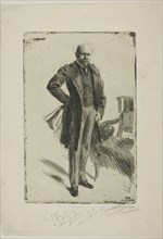 Colonel Lamont I (Whole length), 1900, Anders Zorn, Swedish, 1860-1920, Sweden, Etching on ivory