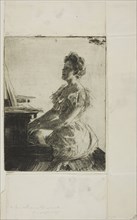 At the Piano, 1900, Anders Zorn, Swedish, 1860-1920, Sweden, Etching on ivory laid paper, 200 x 151