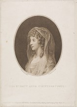 Anne Countess Cowper, published January 12, 1798, Francesco Bartolozzi (Italian, 1727-1815), after