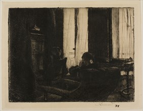 Intimacy, 1889, Albert Besnard, French, 1849-1934, France, Etching on cream laid paper, 180 × 237
