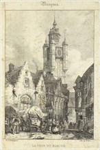 The Tower Marketplace, n.d., Richard Parkes Bonington, English, 1802-1828, England, Lithograph on