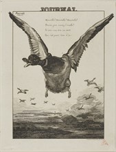 The Duck, 1856, Felix Bracquemond, French, 1833–1914, France, Etching on ivory wove paper, 175 ×