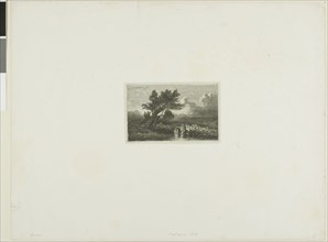 Alpine Landscape, n.d., Alexandre Calame, Swiss, 1810-1864, Switzerland, Etching on paper, 65 x 108