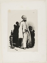 Standing Turk, plate eleven from Ink Sketches by Charlet, 1828, Nicolas Toussaint Charlet (French,