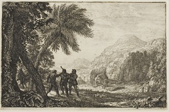 Scene of Brigands, 1633, Claude Lorrain, French, 1600-1682, France, Etching in black on ivory laid
