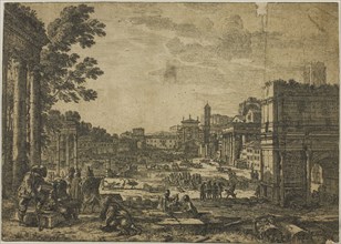 The Roman Forum, 1636, Claude Lorrain, French, 1600-1682, France, Etching on ivory laid paper, 181