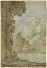 Landscape with the Temptation of Christ, n.d., Possibly Angeluccio (Italian, active 1645-1650), or