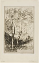 The Florentine Duomo, 1869–70, Jean-Baptiste-Camille Corot, French, 1796-1875, France, Etching on