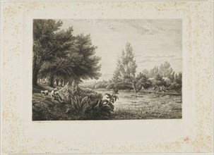 Near Choisy-le-Roi, 1843, Charles François Daubigny, French, 1817-1878, France, Etching on ivory