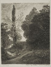 The Banks of the Cousin, 1850, Charles François Daubigny, French, 1817-1878, France, Etching on