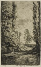 The Ferryboat, 1850, Charles François Daubigny, French, 1817-1878, France, Etching and roulette on