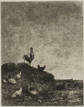 Dawn (The Cock’s Crow), 1857, Charles François Daubigny, French, 1817-1878, France, Etching and