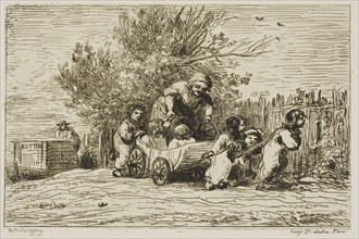 The Heritage of the Wagon (The Children with the Wagon), 1861, Charles François Daubigny, French,