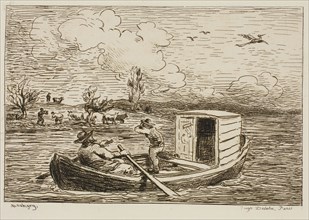 Cambronne’s Word, 1861, Charles François Daubigny, French, 1817-1878, France, Etching on ivory laid