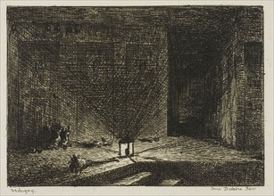 Interior of an Inn (The Corridor of an Inn), 1861, Charles François Daubigny, French, 1817-1878,