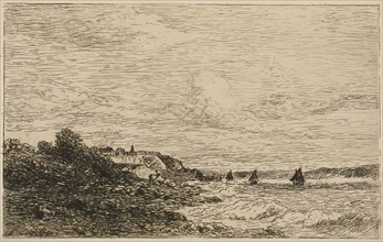 The Seine Before Honfleur, 1865, Karl Daubigny, French, 1846-1886, France, Etching, roulette and